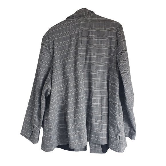 Lane Bryant Womens Plus Size 26 Gray Stretch Plaid Blazer - Picture 6 of 6